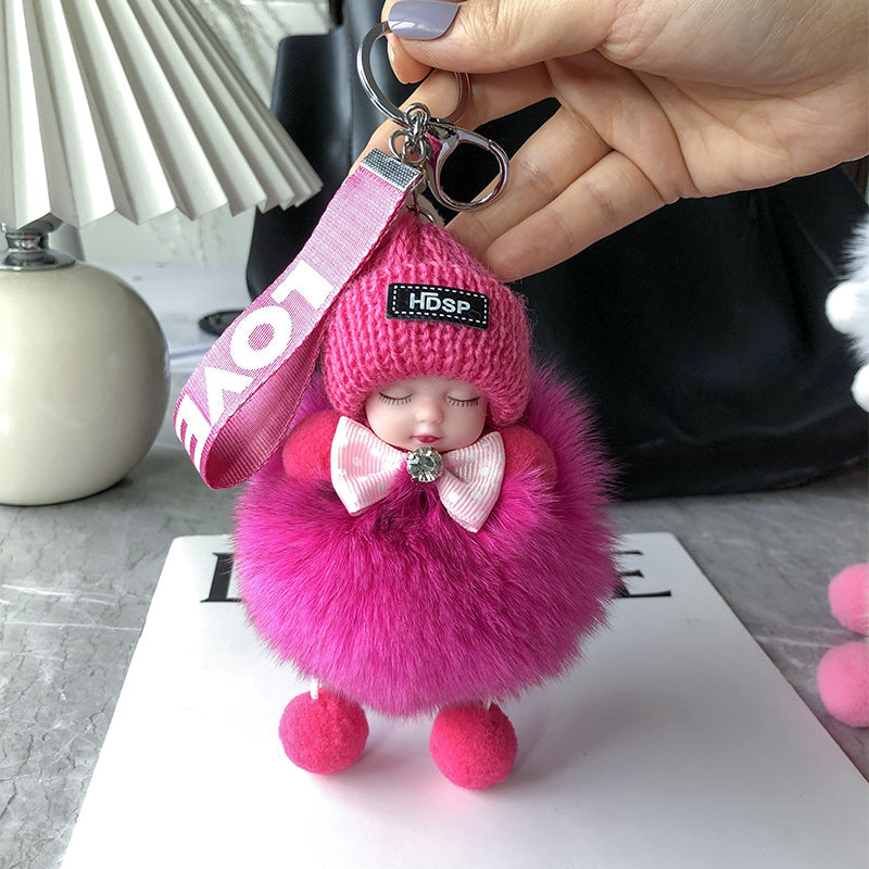 🧸 Soft Plush Doll Keychain