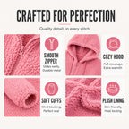🍂🧥Women's Cozy Fuzzy Hooded Jacket – Soft Zip-Up Outerwear for Everyday Warmth
