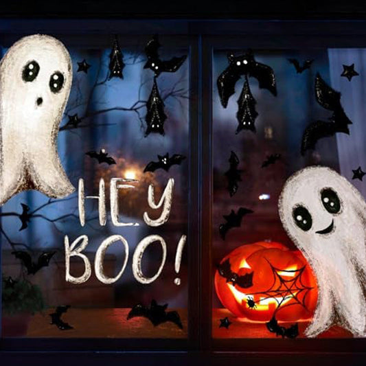 Cute & Fun Halloween Ghost Static Window Cling