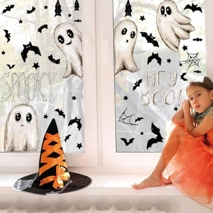 Cute & Fun Halloween Ghost Static Window Cling