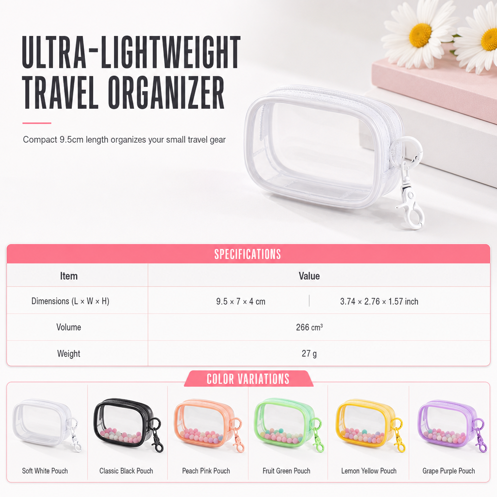 🏆Buy 1 Get 1 Free🎁 Last Day Special Price! Portable Transparent Travel Storage Bag