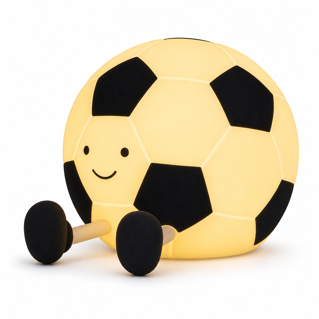 ⚽ 💡 Rechargeable Soccer Night Lights – Soft Glow, Tap Control, Kid-Safe ✨