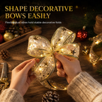 Christmas Tree Ribbon String Lights