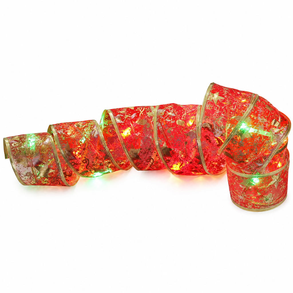 Christmas Tree Ribbon String Lights