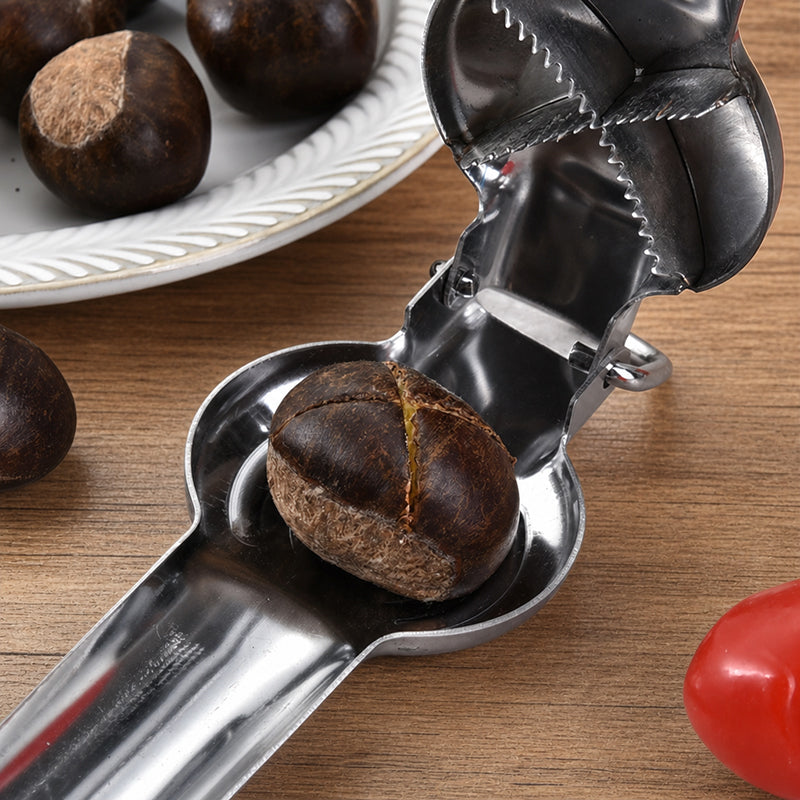 🌰 Stainless Steel Chestnut Cracker – Open Chestnuts Easily with a Handy Lever-Assisted Design ✨
