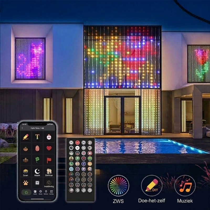 ⚡Waterproof LED Curtain String Lights