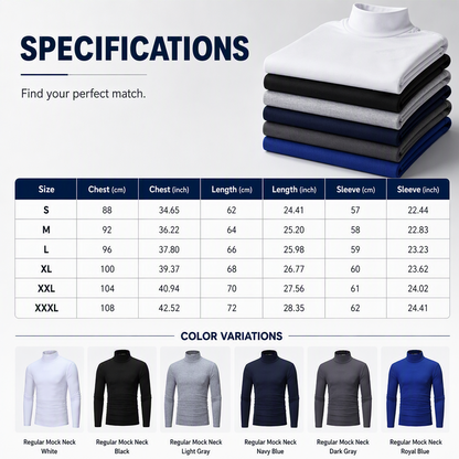 🎉The Lowest Price But The Best Quality!🔥Men's Slim Fit Mock Turtleneck Top