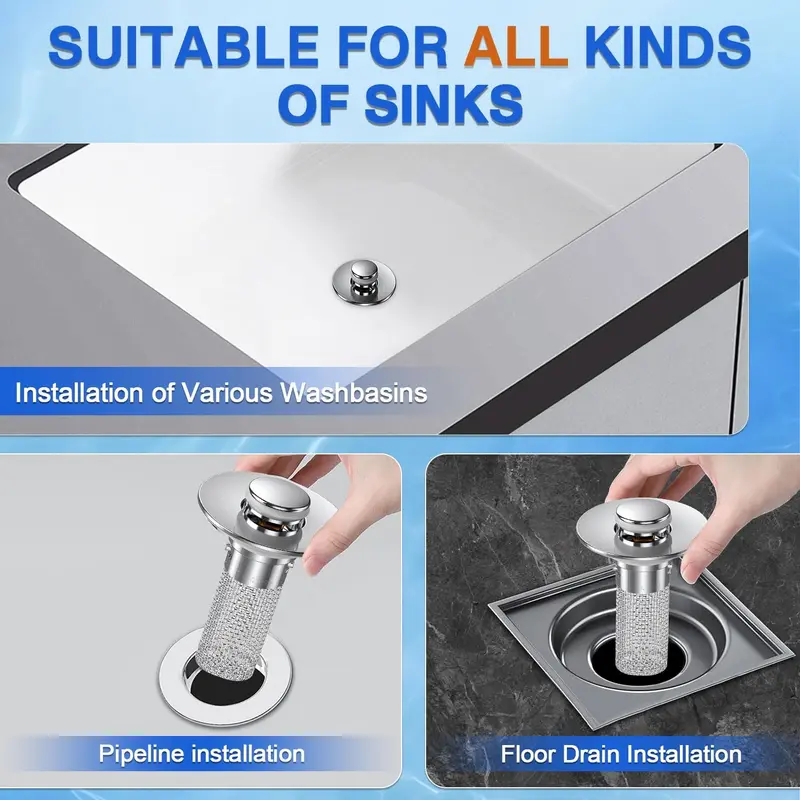 Anti-Clog Universal Sink Stopper