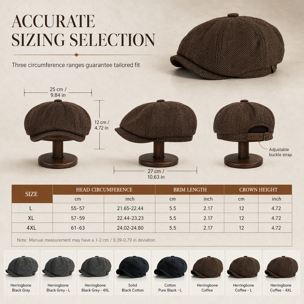 🧢 Vintage British Style Unisex Newsboy Cap | No boring hat, no uncomfortable fit – Classic & casual for daily wear and outings ✨