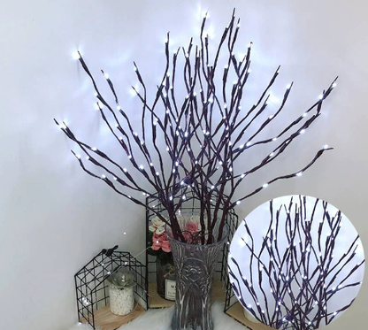 🎄 LED Willow Branch Lights Battery-Powered Twig Light