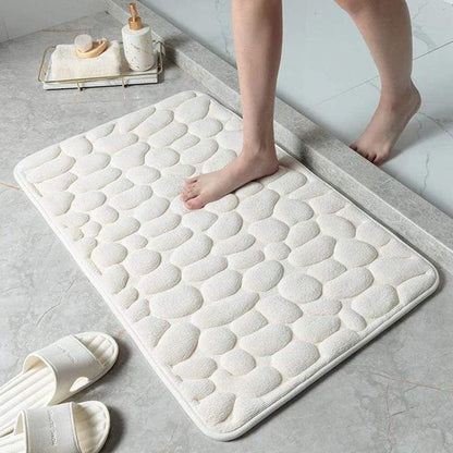 Último día 49% de descuento Alfombra de baño con relieve de adoquines