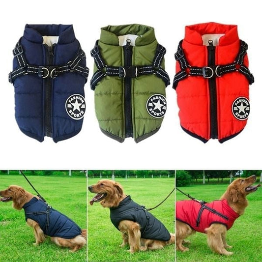 🎅Xmas promotion 48% OFF🎄🐕Waterproof winter dog  jacket with built-in harness